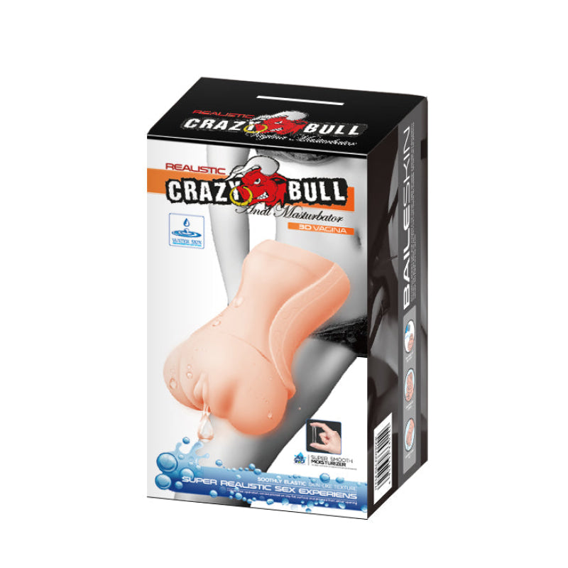 Crazy Bull No Lube Masturbator Sleeve - Realistic Pussy Skin-Like Texture