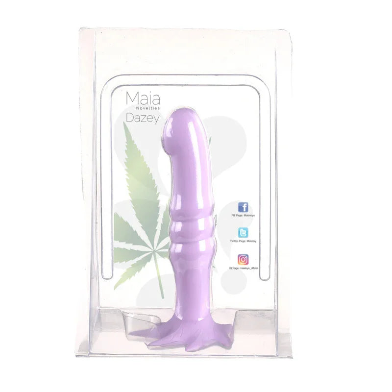 Dazey Cannabis Leaf Dong Purple 420 Series - Pastel Purple - MyPleasure