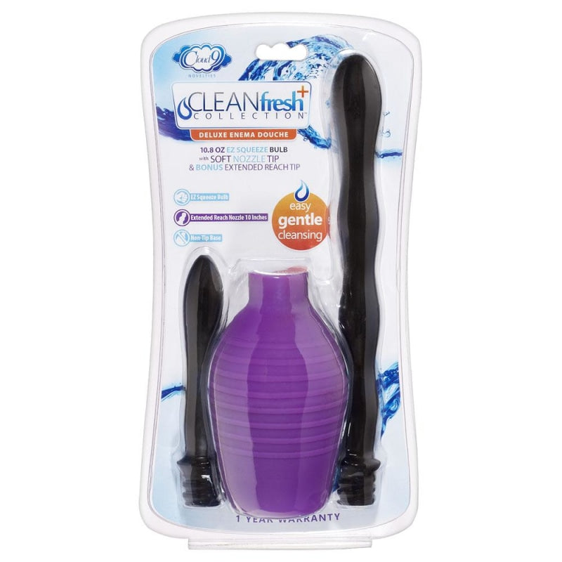 Deluxe Anal Enema Douche Kit 10.8 Oz Ez Squeeze Bulb - Masturbation Aids for Males