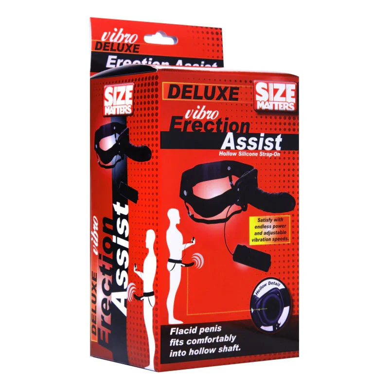 Deluxe Vibro Erection Assist Hollow Silicone Strap-On