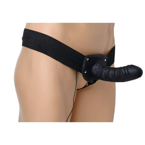 Deluxe Vibro Erection Assist Hollow Silicone Strap-On