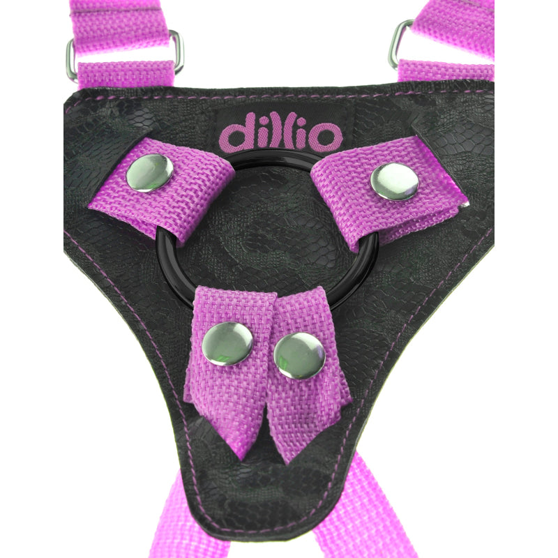 Dillio Pink - 7" Strap-on Suspender Harness Set