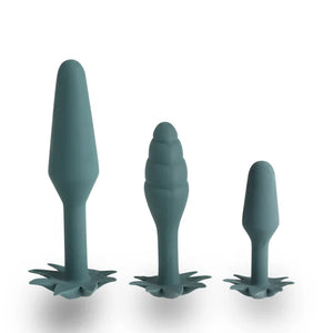 Doobies Pot Leaf Anal Trainer Silicone Set - Green - MyPleasure