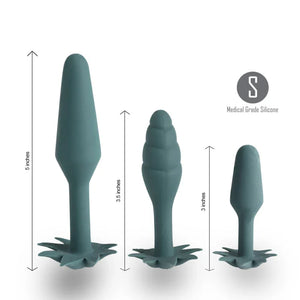 Doobies Pot Leaf Anal Trainer Silicone Set - Green - MyPleasure