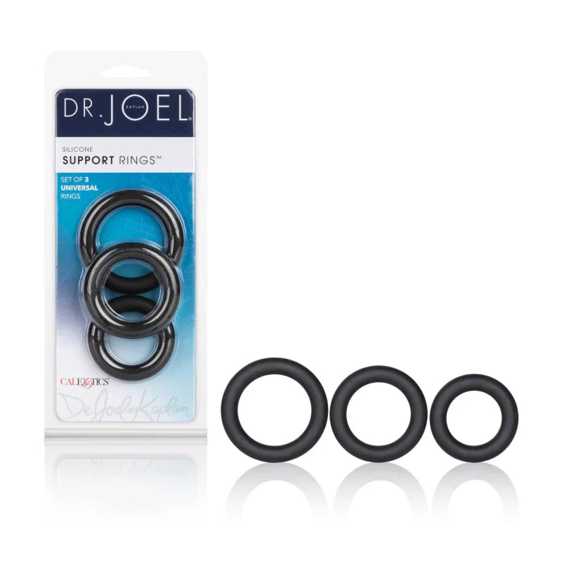 Dr. Joel Kaplan Silicone Support Rings - Black - MyPleasure