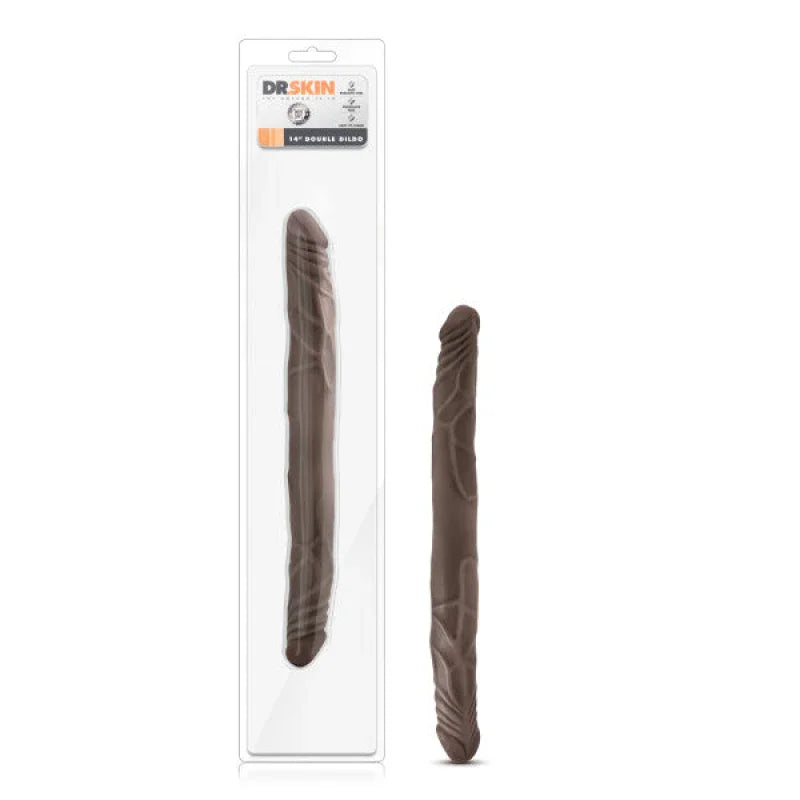 Dr. Skin - 14 Inch Double Dildo - Chocolate - MyPleasure