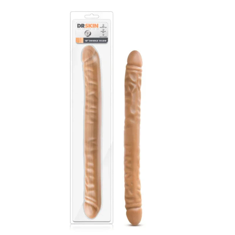 Dr. Skin - 18 Inch Double Dildo - Mocha - MyPleasure