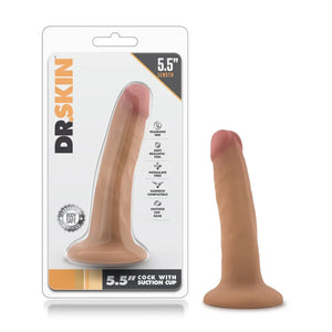 Dr. Skin - 5.5 Inch Cock With Suction Cup - Mocha - MyPleasure
