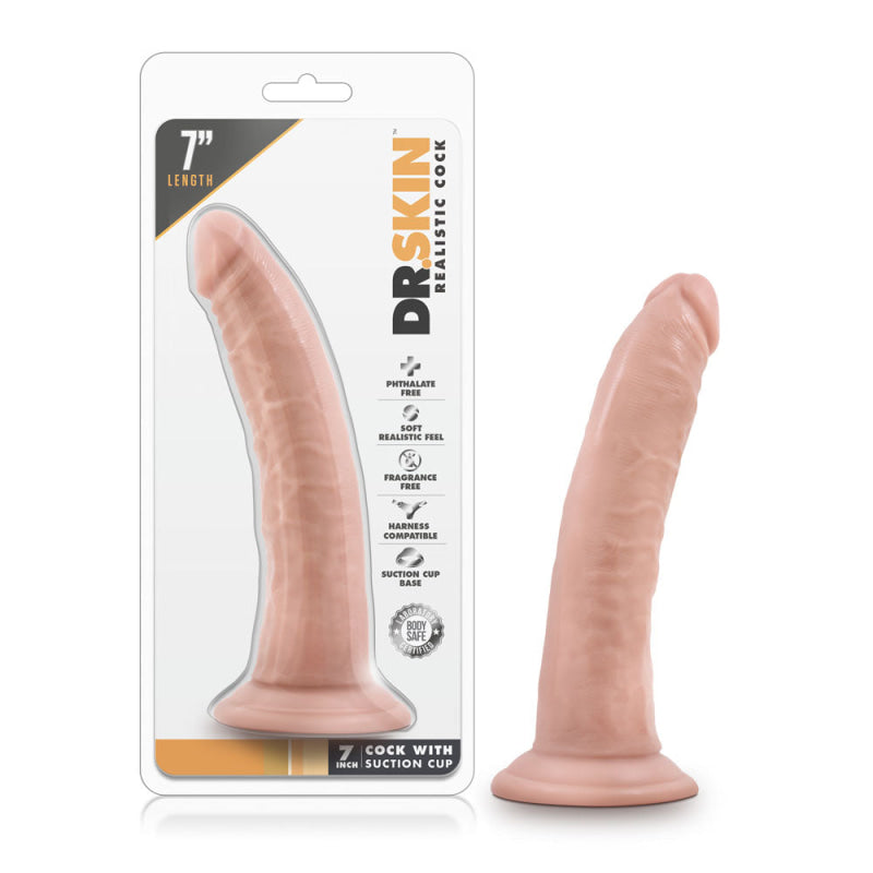 Dr. Skin 7 Inch Cock W / Suction Cup - Vanilla