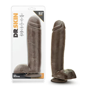 Dr. Skin - Mr. Mister 10.5" Dildo With Suction Cup - Chocolate