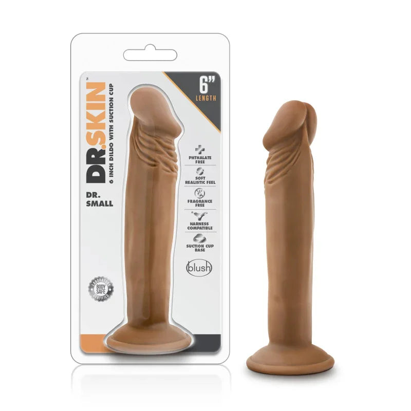 Dr. Skin - Dr. Small - 6 Inch Dildo - Mocha - MyPleasure