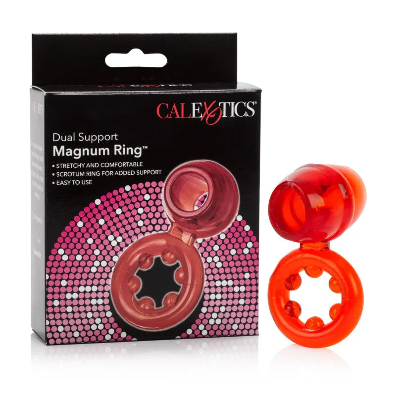 Dual Support Magnum Ring - Red - MyPleasure