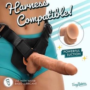 Easy Riders 7" Silicone Dildo With Balls - Medium