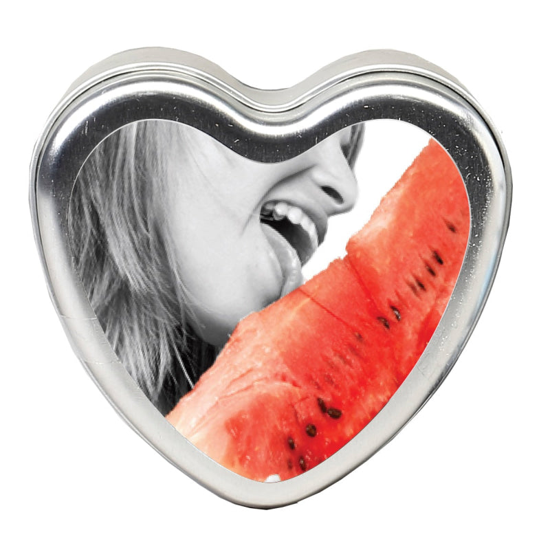 Edible Heart Candle - Watermelon - 4 Oz.