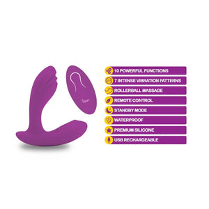 Epiphany - Rollerball Clitoral Massager - Berry