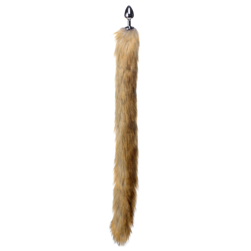 Extra Long Mink Tail Metal Anal Plug