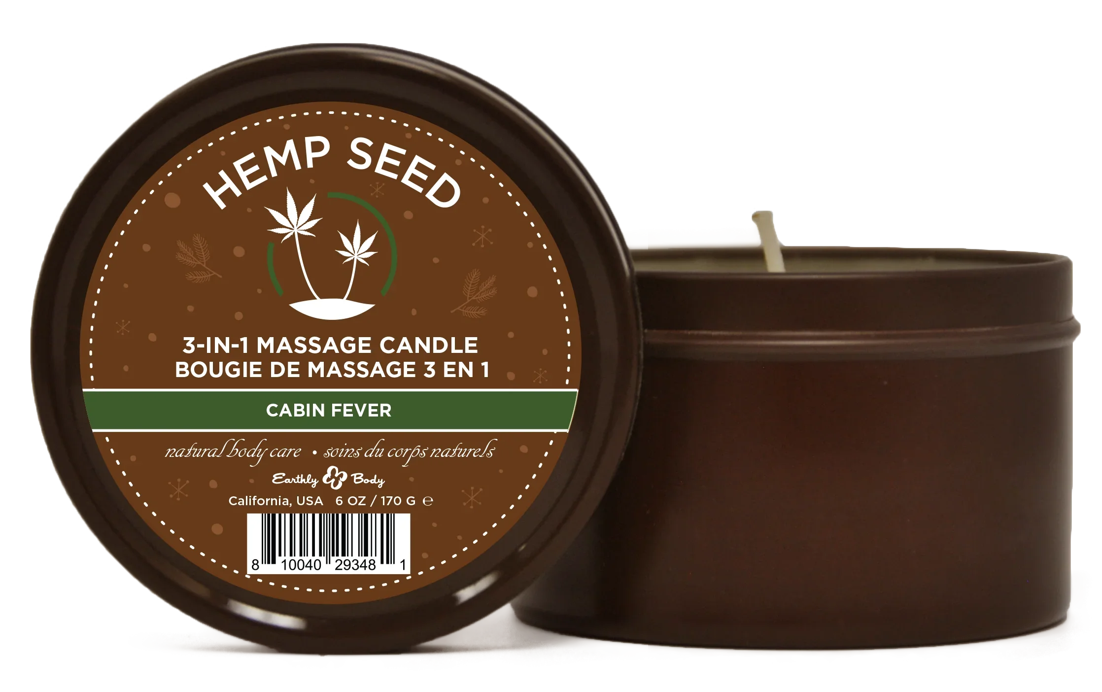 Hemp Seed 3-in-1 Massage Candle Cabin Fever 6oz/  170 G