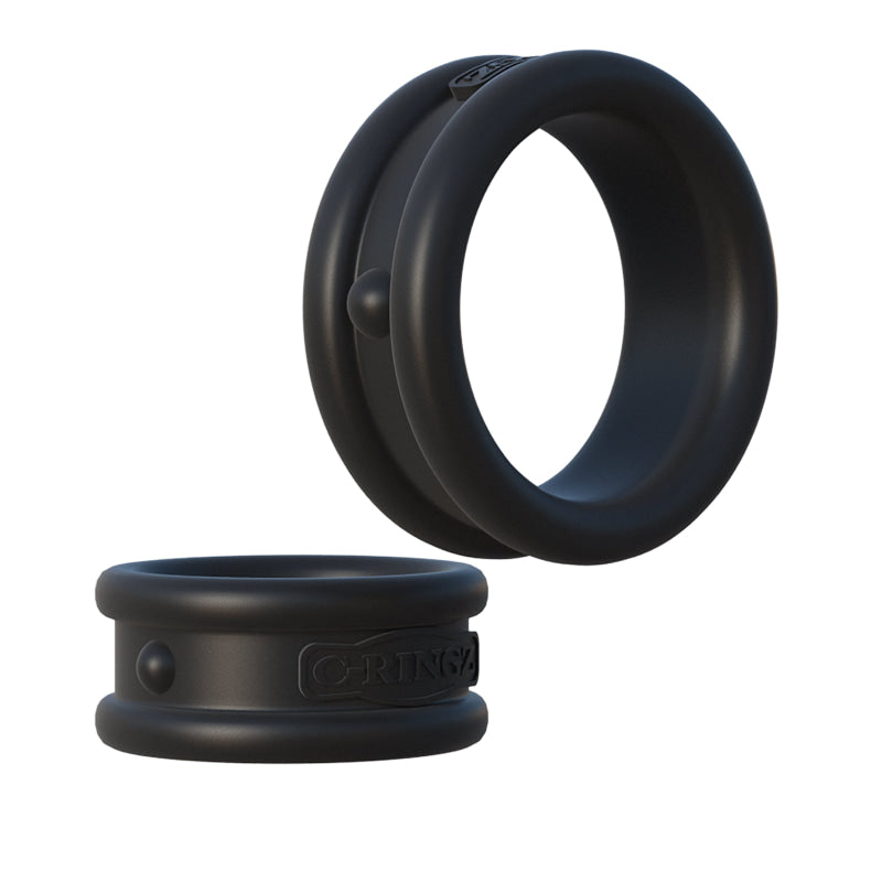 Fantasy C-Ringz Max Width Silicone Rings - Black