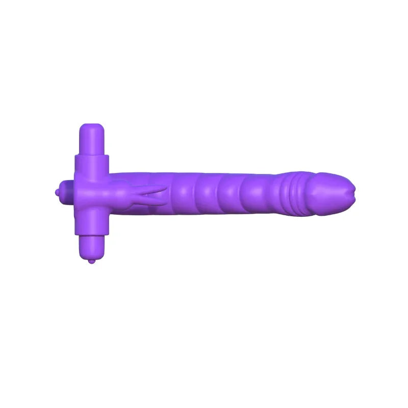 Fantasy C-Ringz Silicone Double Penetrator Rabbit - Purple - MyPleasure