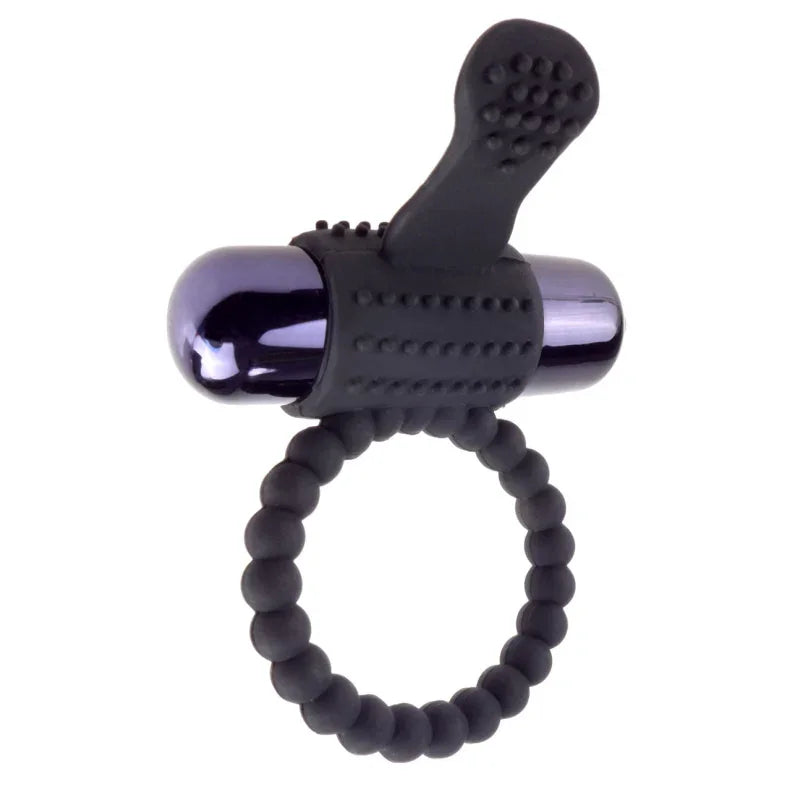 Fantasy C-Ringz Vibrating Silicone Super Ring Black - MyPleasure
