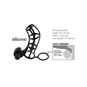 Fantasy X-Tensions Deluxe Silicone Power Cage - Black
