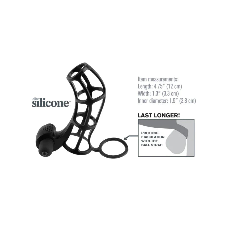 Fantasy X-Tensions Deluxe Silicone Power Cage - Black
