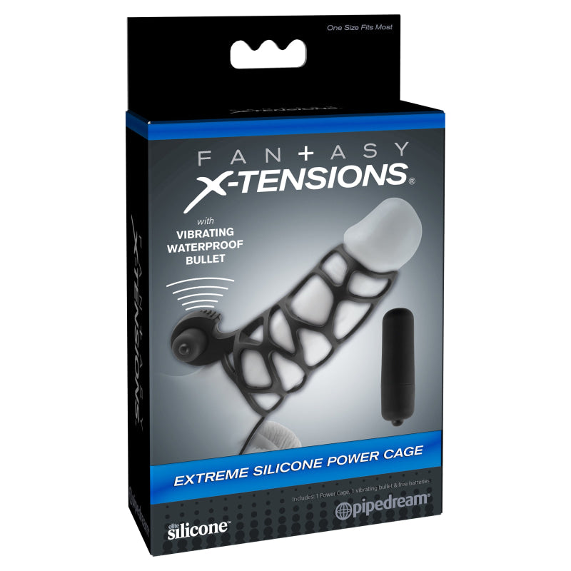 Fantasy X-Tensions Extreme Silicone Power Cage - Black