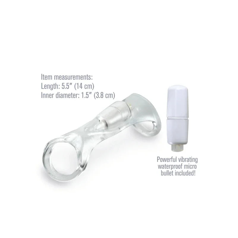 Fantasy X-Tensions Vibrating Cock Sling - Clear