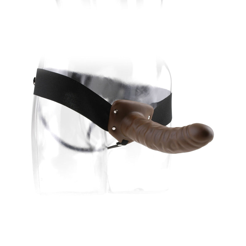 Fetish Fantasy Series 8" Hollow Strap-on - Brown