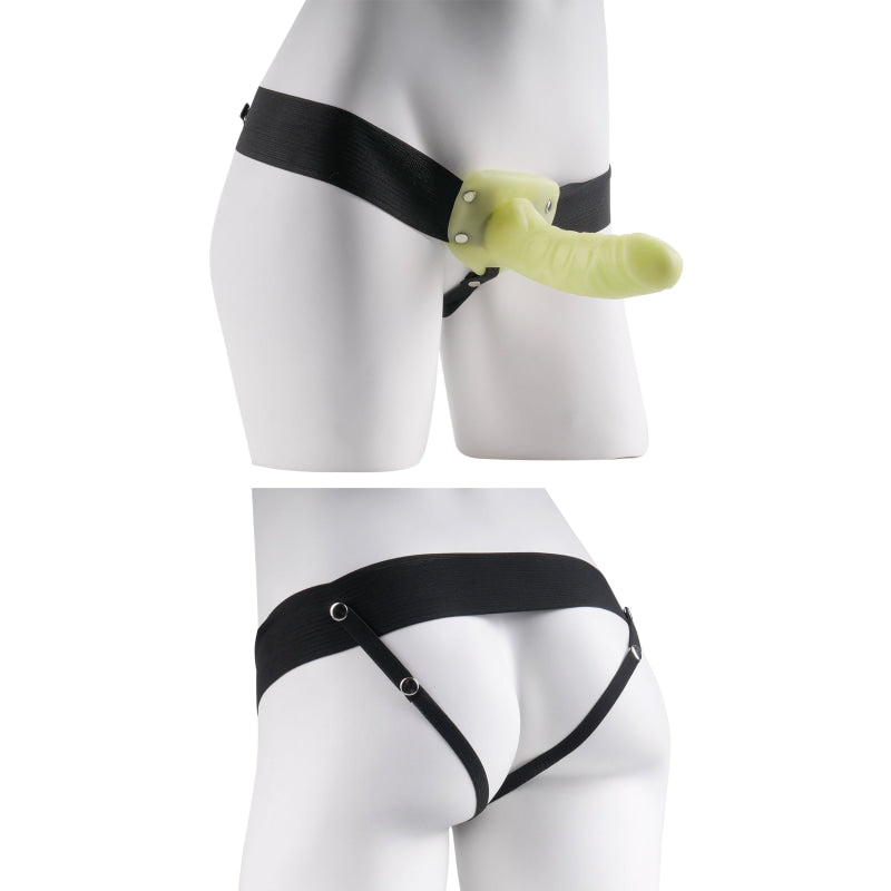 Fetish Fantasy Series for Him or Her Hollow Strap-on - Glow in the Dark