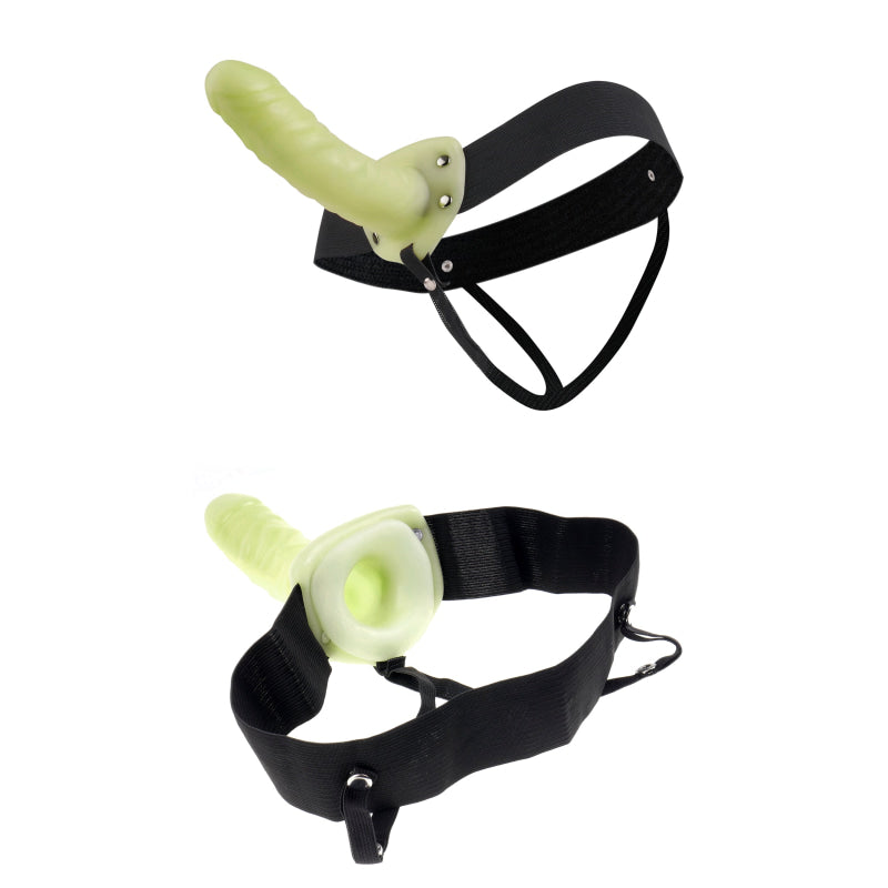 Fetish Fantasy Series for Him or Her Hollow Strap-on - Glow in the Dark