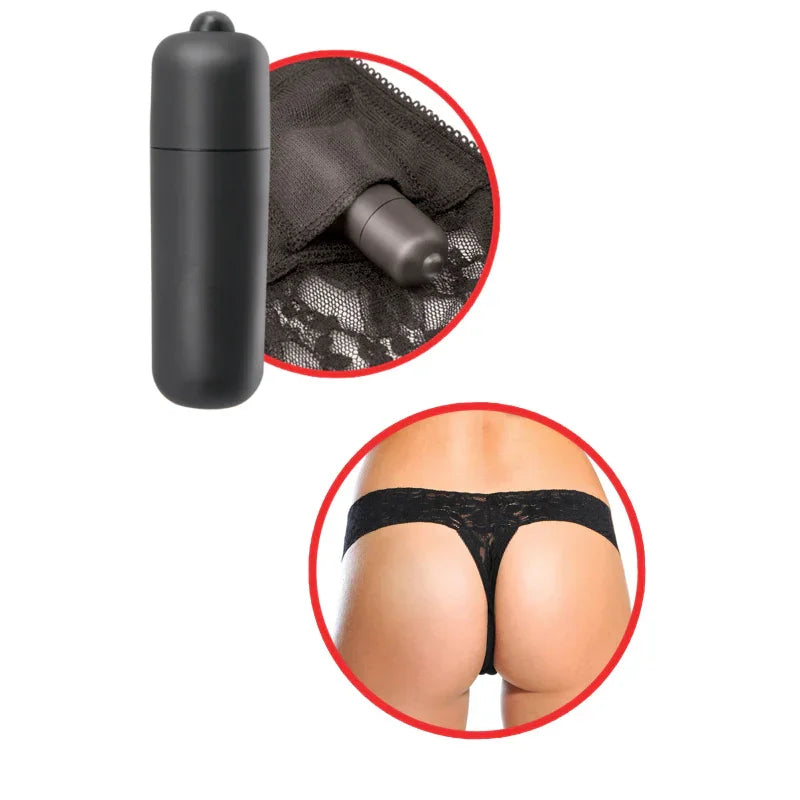 Fetish Fantasy Series Hanky Spank Me Vibrating Panties - Black