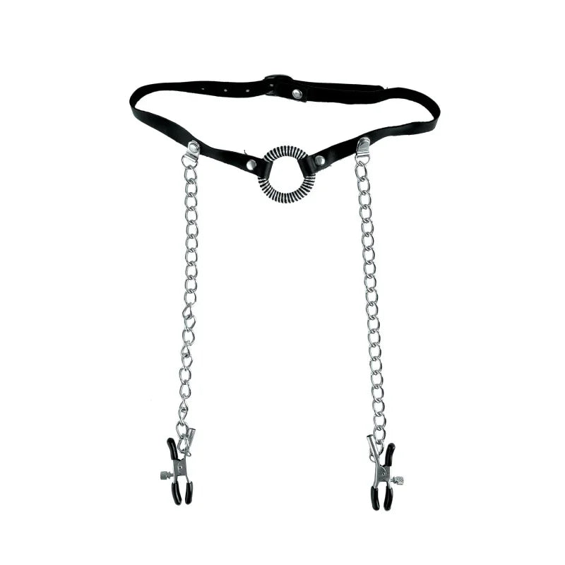 Fetish Fantasy Series O-Ring Gag & Nipple Clamps - MyPleasure