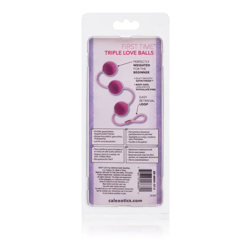 First Time Love Balls Triple Lovers - Pink - MyPleasure