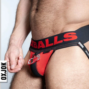 Fisterjock 3d Fist Tagger Jock Black/red Medium - MyPleasure