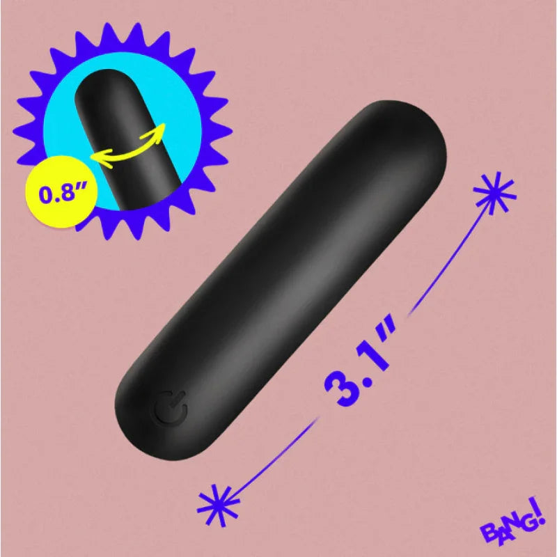 Flexible Silicone Bullet - Black