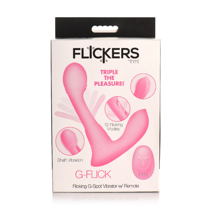 Flickers G-Flick Flicking G-Spot Vibrator With  Remote - Pink