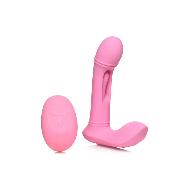 Flickers G-Flick Flicking G-Spot Vibrator With Remote - Pink
