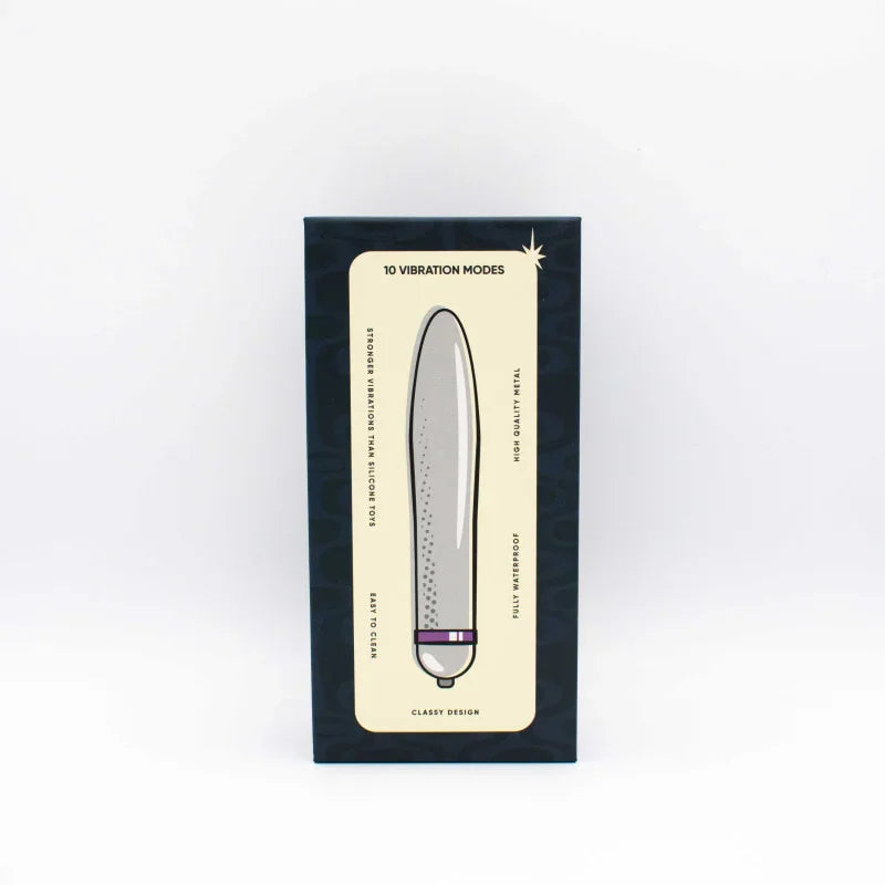 Like A Kitten Fly Me to The Moon Vibrator Dildo Massager for Clitoral Vaginal G-Spot and Anal Stimulation, Temperature Play Metal Aluminum Alloy Material, Adult Sex Toy, 10 Vibrations