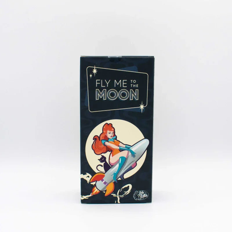 Like A Kitten Fly Me to The Moon Vibrator Dildo Massager for Clitoral Vaginal G-Spot and Anal Stimulation, Temperature Play Metal Aluminum Alloy Material, Adult Sex Toy, 10 Vibrations