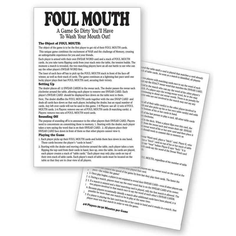 Foul Mouth Card Game