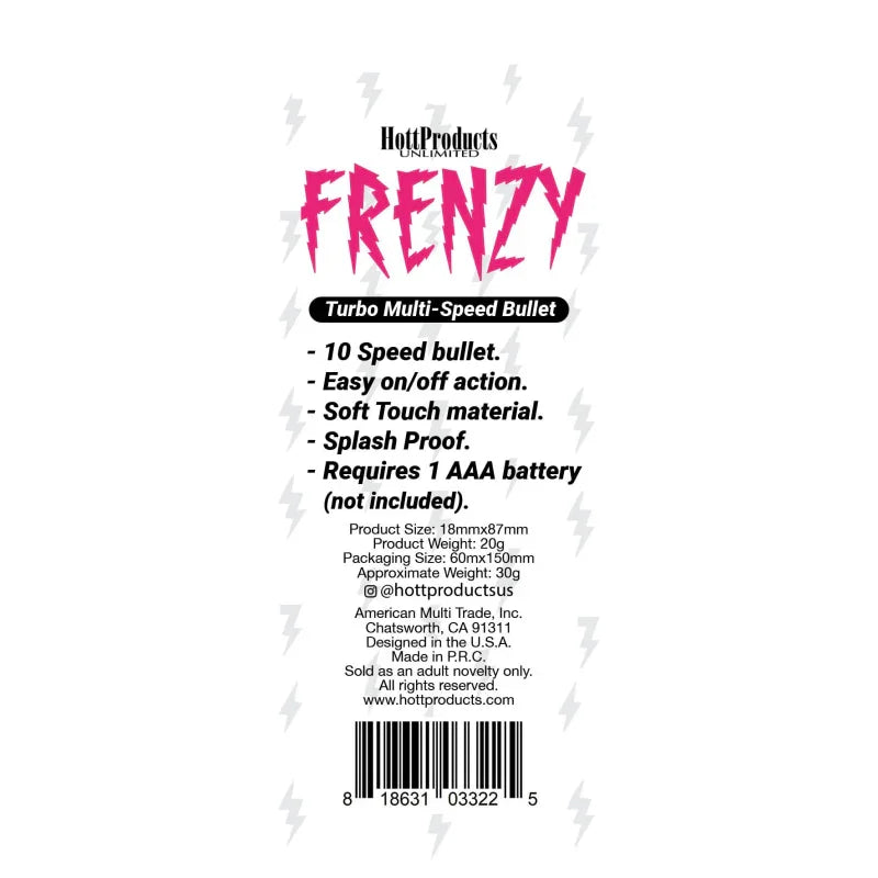 Frenzy - Power Bullet- Black