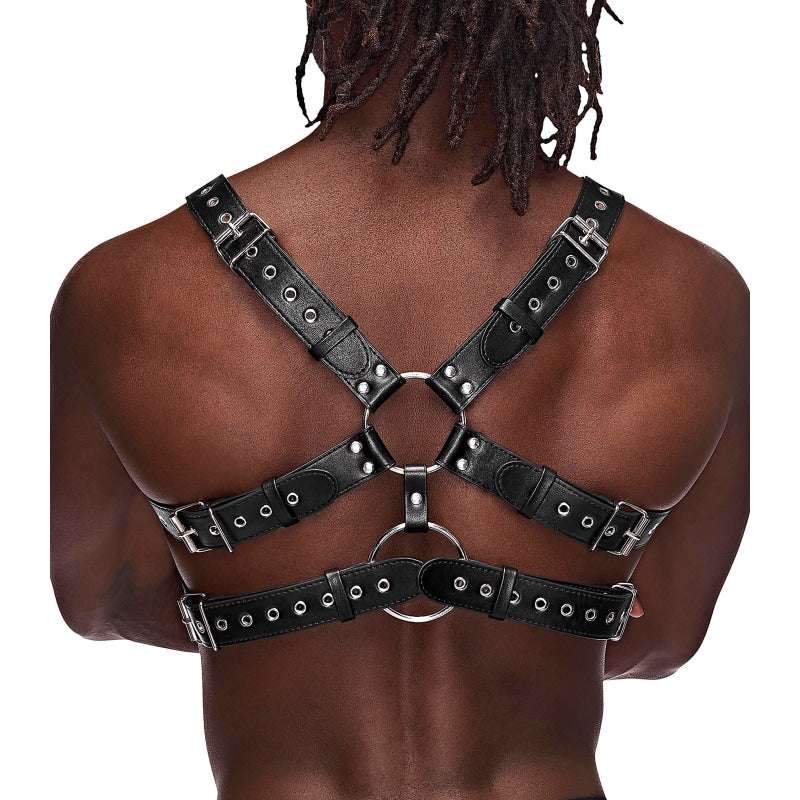 Gemini Leather Harness - One Size - Black