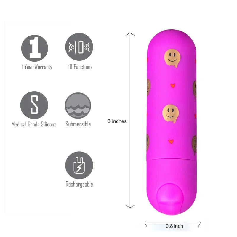 Giggly Super Charged Mini Bullet - Pink - MyPleasure