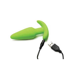 Glow in the Dark Butt Plug With Remote - Green