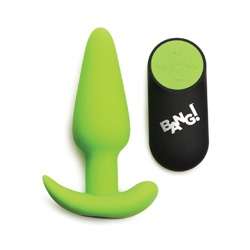 Glow in the Dark Butt Plug With Remote - Green