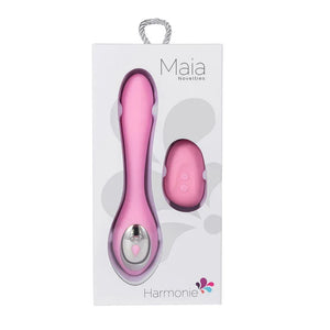 Harmonie Rechargeable Remote Silicone Bendable Vibrator - Pink - MyPleasure