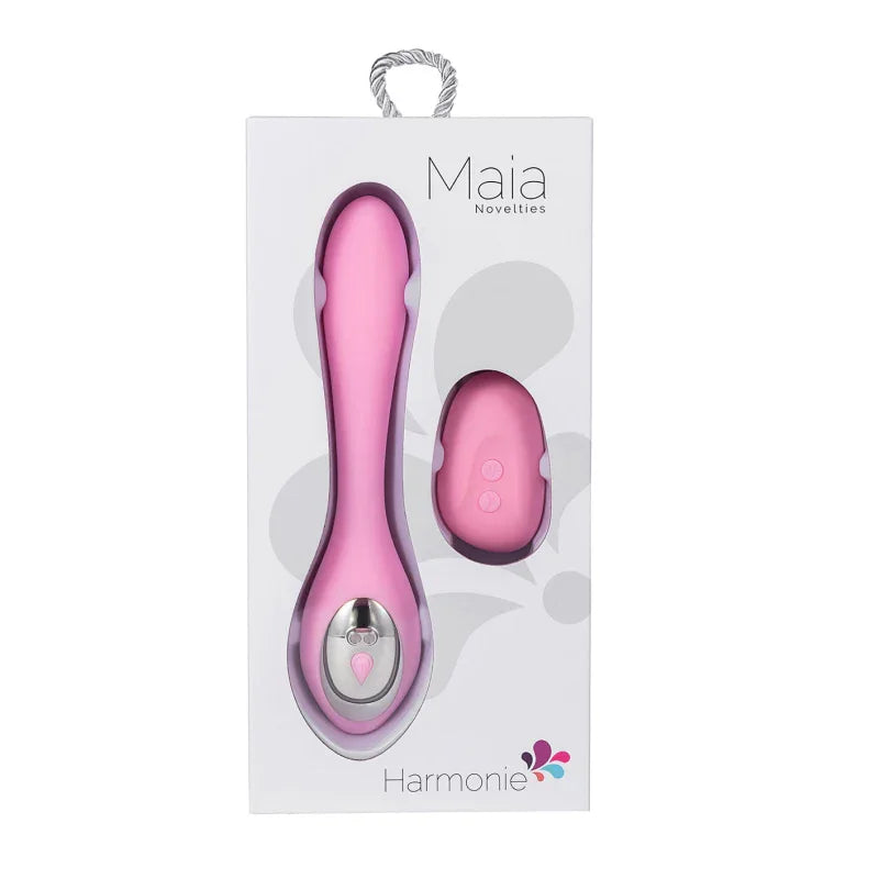 Harmonie Rechargeable Remote Silicone Bendable Vibrator - Pink - MyPleasure