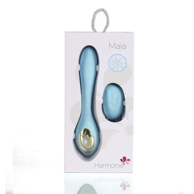 Harmonie Rechargeable Remote Silicone Bendable Vibrator - Teal