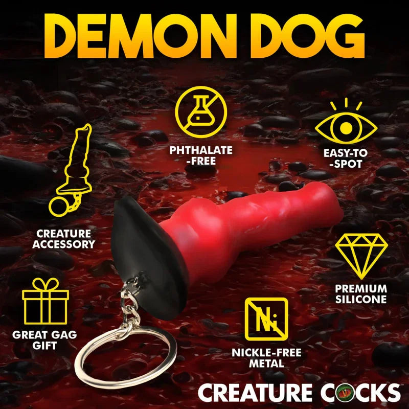 Hell Hound Keychain - Red - MyPleasure